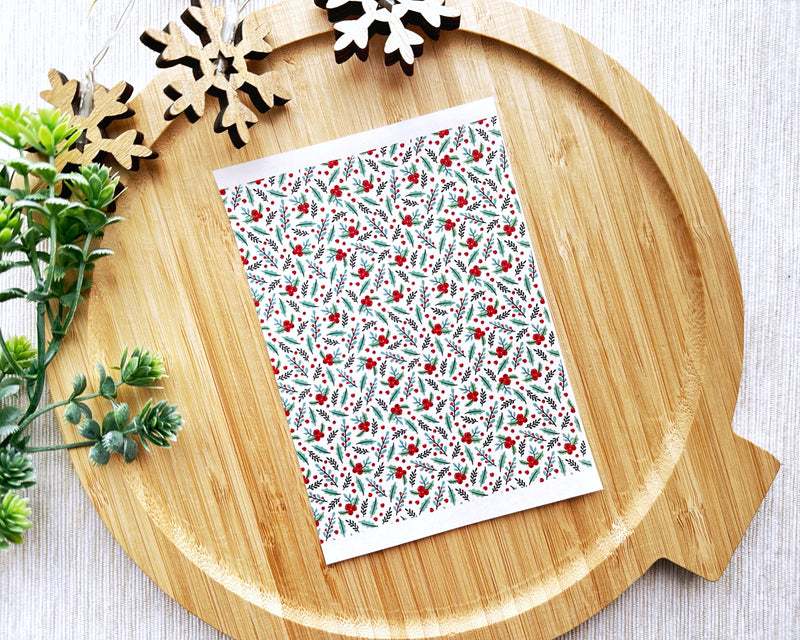 Holly Florals Christmas Transfer Sheet - September 1st Launch