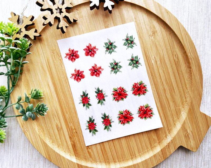 Poinsettia Sheet Christmas Transfer Sheet - September 1st Launch