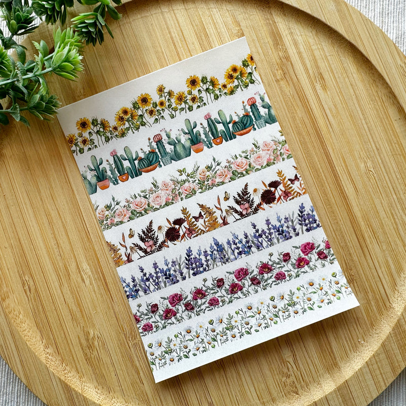 Flower Borders Floral Transfer Sheet