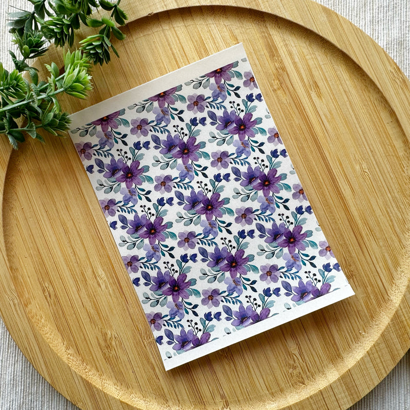 Purple Floral Transfer Sheet