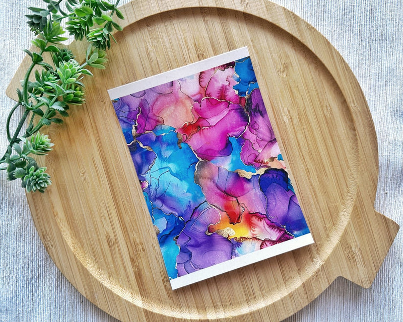 Alcohol Ink (Gold Details) Clay Transfer Sheet - BabylonCutters - Transfer Sheets