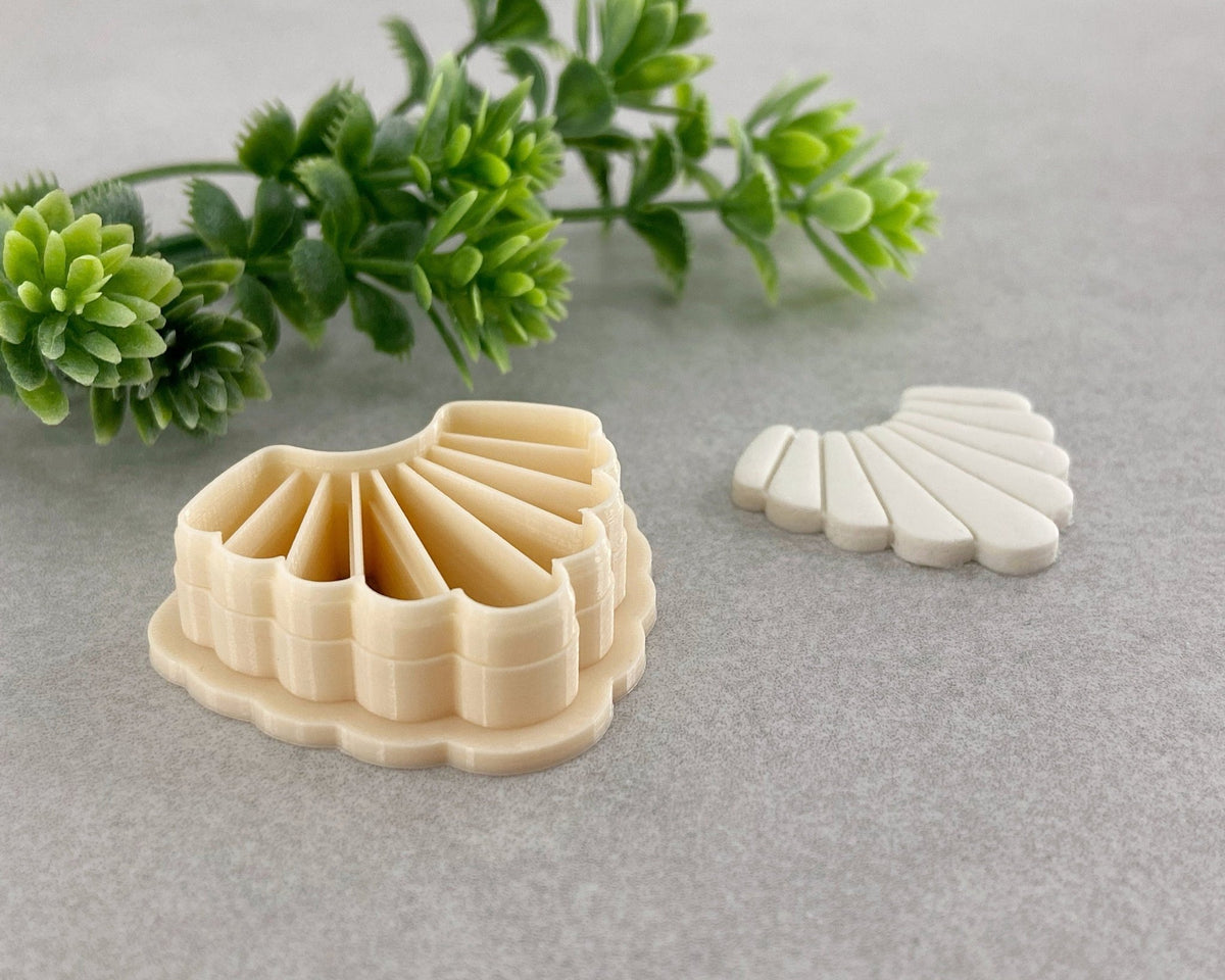 Art Deco Scallop Fan Clay Cutter - BabylonCutters - Clay Cutter