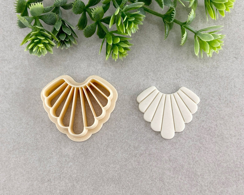 Art Deco Scallop Fan Clay Cutter - BabylonCutters - Clay Cutter