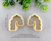 Asymmetrical Wavy Arch Clay Cutter Set of 2 - BabylonCutters - Clay Cutter