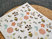 Bee Meadow Polymer Clay Transfer Sheet – Floral Spring Honeybee Design - BabylonCutters - Transfer Sheets