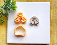 Bunny Feet & Tail Clay Cutter Set - Easter Bunny Polymer Clay Cutter - Rabbit Paw Print Earring & Jewelry Tool - BabylonCutters - Clay Cutter