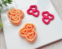 Cutout Heart Trio Clay Cutter Set for Polymer Clay | Valentine's Day 2025 Collection - BabylonCutters - Clay Cutter