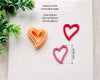 Cutout Lined Heart Clay Cutter for Polymer Clay | Valentine's Day 2025 Collection - BabylonCutters - Clay Cutter