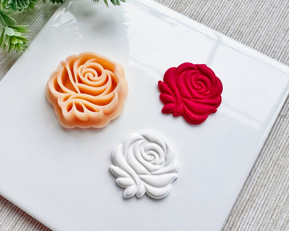 Debossing Rose Clay Cutter for Polymer Clay | Valentine's Day 2025 Collection - BabylonCutters - Clay Cutter