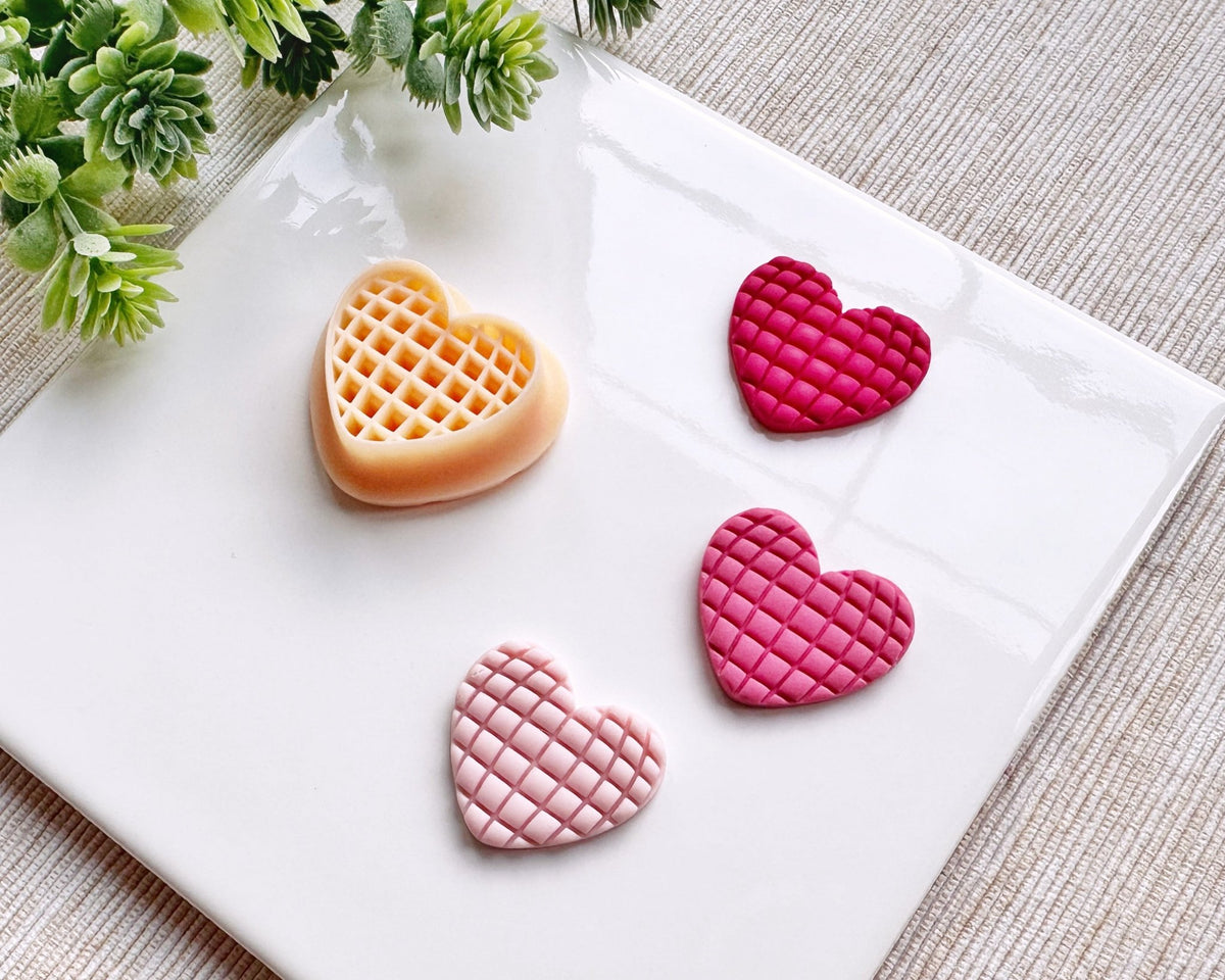 Disco Ball Heart Clay Cutter for Polymer Clay | Valentine's Day 2025 Collection - BabylonCutters - Clay Cutter