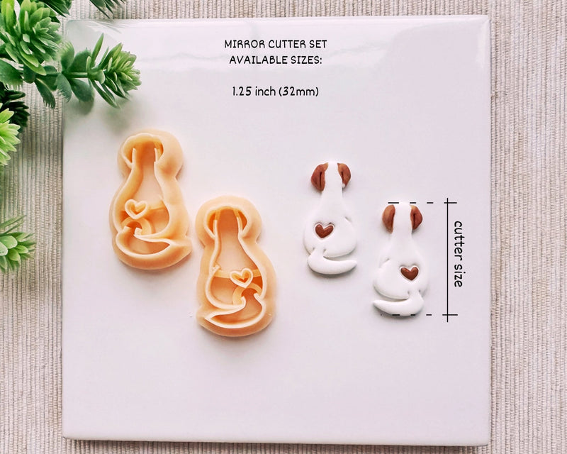 Dog with Heart - Shaped Fur Clay Cutter for Polymer Clay | Valentine's Day 2025 Collection - BabylonCutters - Clay Cutter