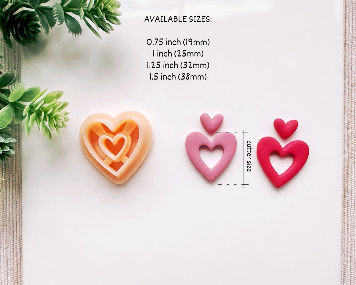 Donut Heart Clay Cutter for Polymer Clay | Valentine's Day 2025 Collection - BabylonCutters - Clay Cutter