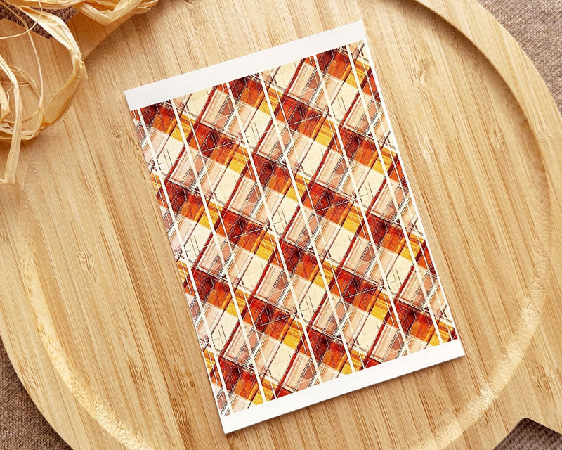 Fall Plaid Clay Transfer Sheet - August Mini Launch - BabylonCutters - Transfer Sheets