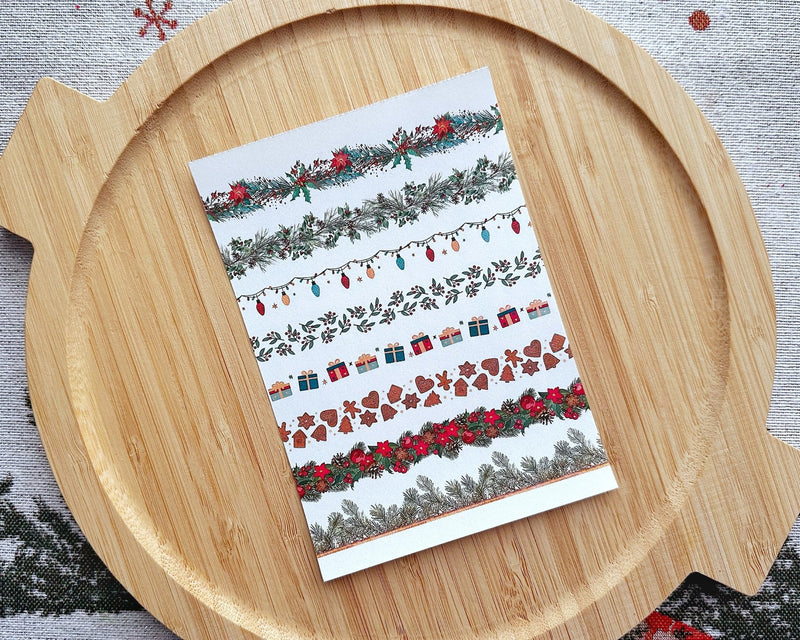 Festive Christmas Borders & Garlands Polymer Clay Transfer Sheet - Christmas 2024 - BabylonCutters - Transfer Sheets