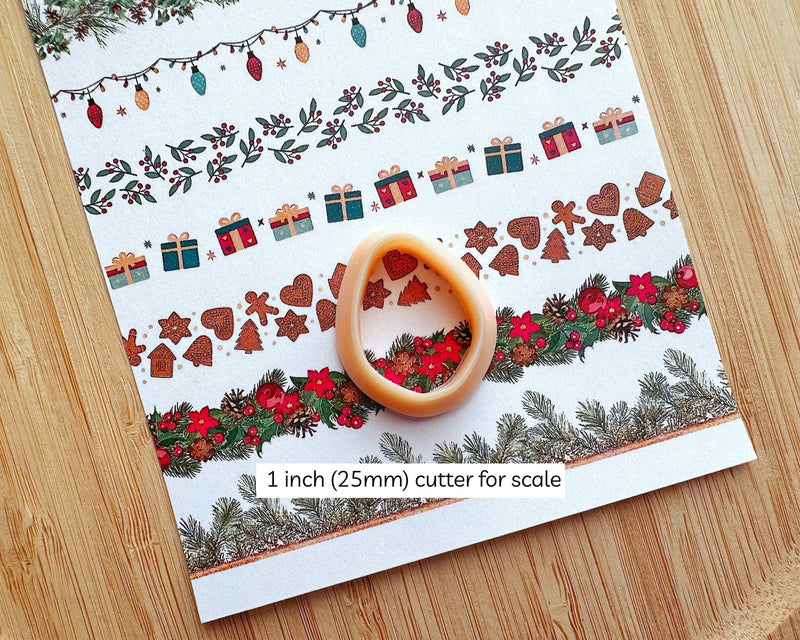 Festive Christmas Borders & Garlands Polymer Clay Transfer Sheet - Christmas 2024 - BabylonCutters - Transfer Sheets