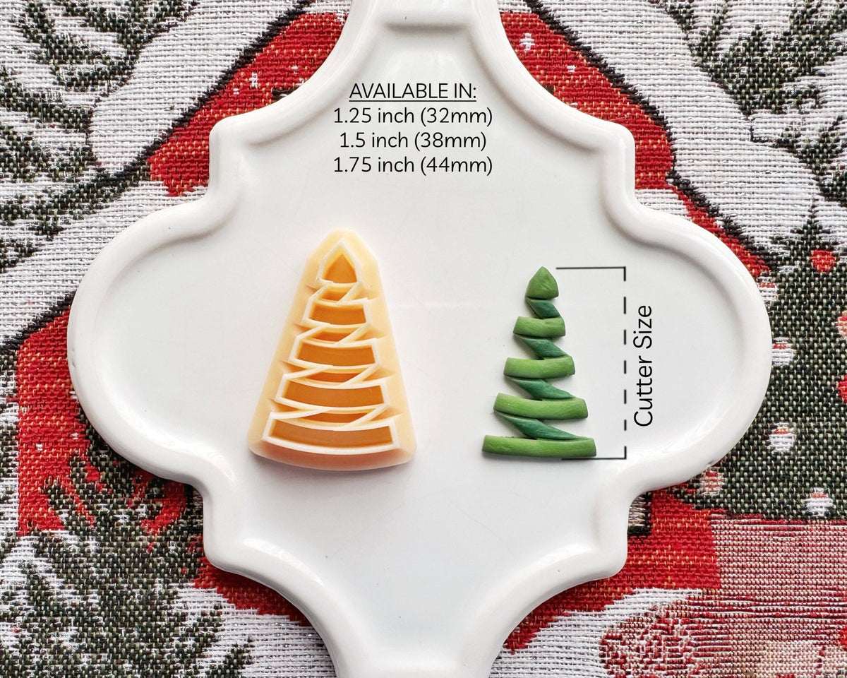 Folded Ribbon Christmas Tree Clay Cutter - Christmas 2024 - BabylonCutters - Clay Cutter