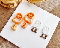 Ghost with Boots Clay Cutter - Fall & Halloween 2024 - BabylonCutters - Clay Cutter