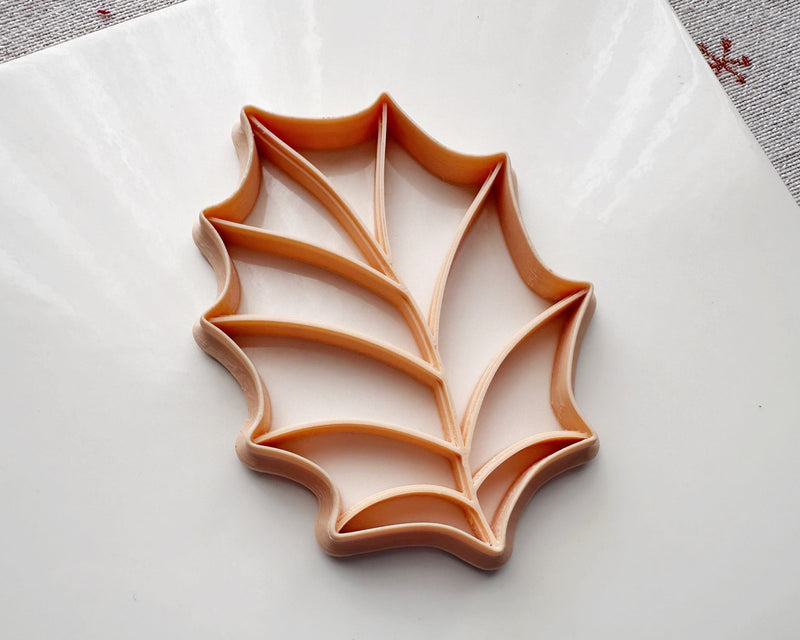 Holly Leaf Trinket Dish Cutter - Christmas 2024 - BabylonCutters - Clay Cutter