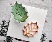 Holly Leaf Trinket Dish Cutter - Christmas 2024 - BabylonCutters - Clay Cutter