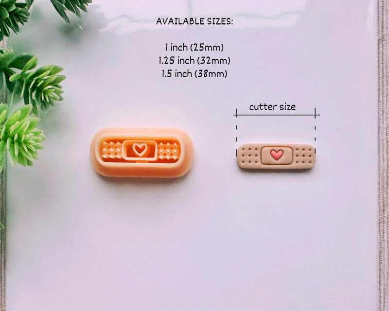 Love Bandaid Clay Cutter for Polymer Clay | Valentine's Day 2025 Collection - BabylonCutters - Clay Cutter