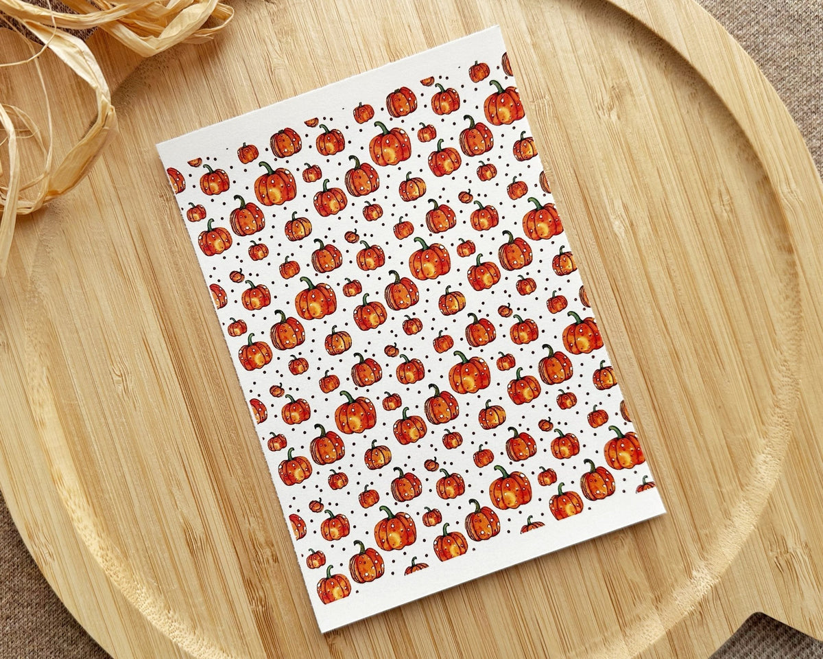 Polka Dot Pumpkins Fall Clay Transfer Sheet - August Mini Launch - BabylonCutters - Transfer Sheets