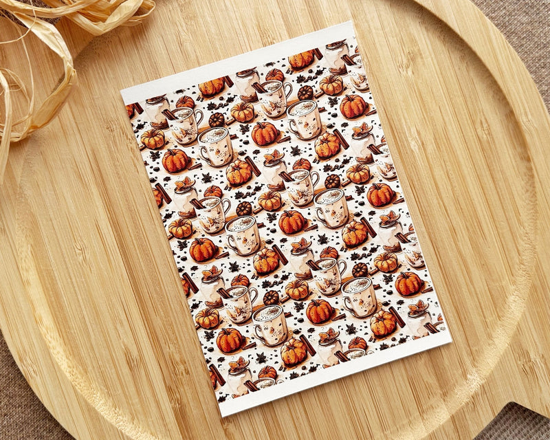 Pumpkin Spice Fall Clay Transfer Sheet - August Mini Launch - BabylonCutters - Transfer Sheets