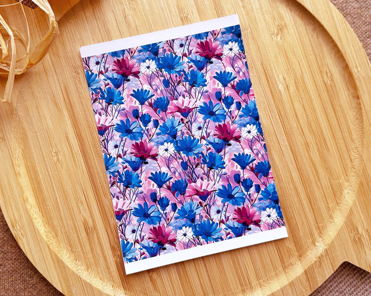 Purple Asters Floral Clay Transfer Sheet - August Mini Launch - BabylonCutters - Transfer Sheets