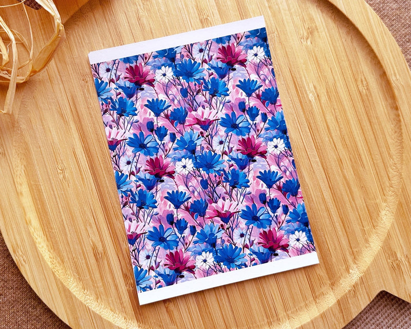 Purple Asters Floral Clay Transfer Sheet - August Mini Launch - BabylonCutters - Transfer Sheets