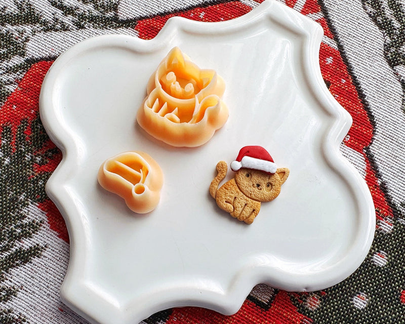 Santa Cat Clay Cutter Set - Christmas 2024 - BabylonCutters - Clay Cutter