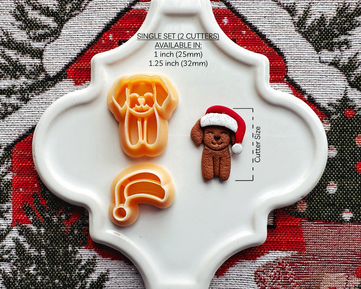 Santa Dog Clay Cutter Set - Christmas 2024 - BabylonCutters - Clay Cutter