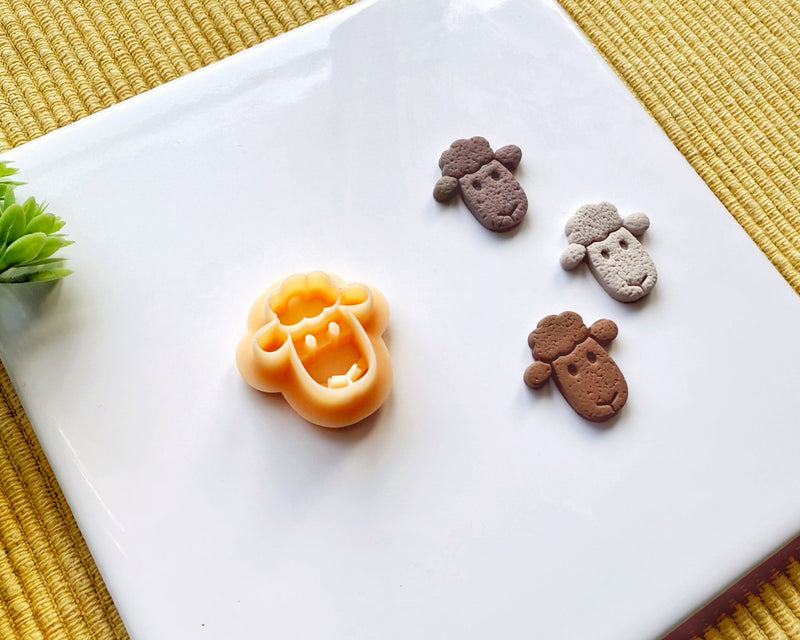 Sheep Face Clay Cutter - Easter Lamb Polymer Clay Cutter - Cute Farm Animal Earring & Jewelry Tool - BabylonCutters - Clay Cutter