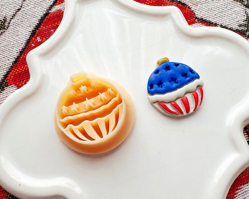 USA Flag Christmas Ornament Clay Cutter - Christmas 2024 - BabylonCutters - Clay Cutter