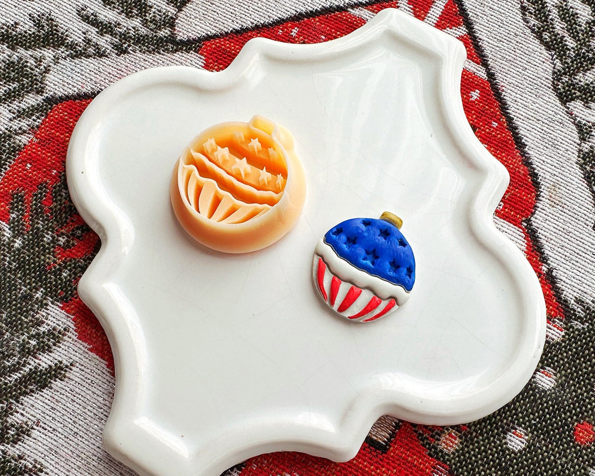 USA Flag Christmas Ornament Clay Cutter - Christmas 2024 - BabylonCutters - Clay Cutter