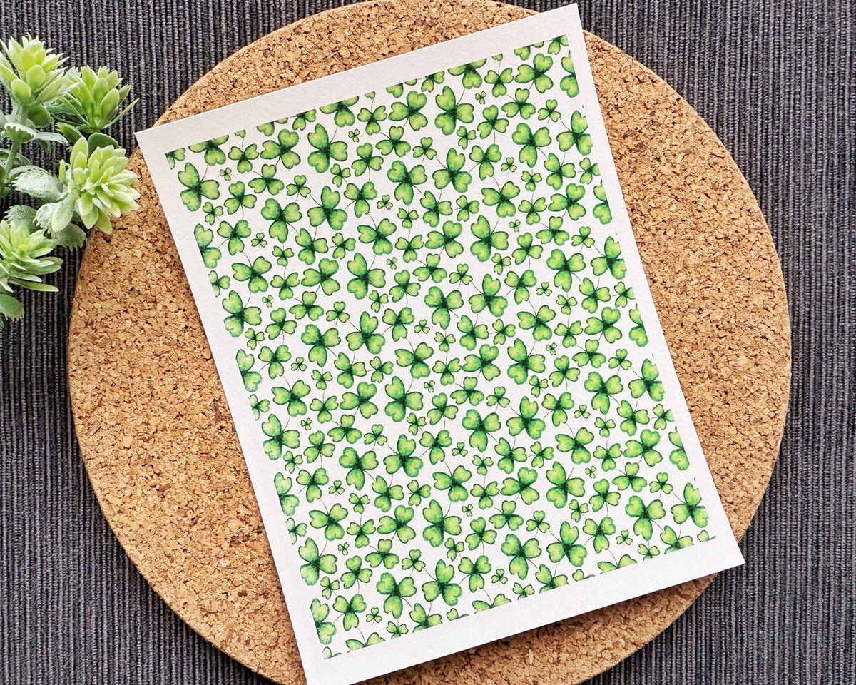 Watercolor Shamrock Polymer Clay Transfer Sheet – St. Patrick’s Day Crafts - BabylonCutters - Transfer Sheets