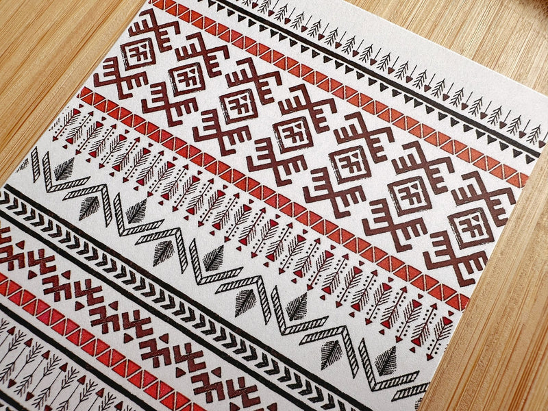 Western Tribal Arrows and Geometric Patterns Polymer Clay Transfer Sheet - Christmas 2024 - BabylonCutters - Transfer Sheets