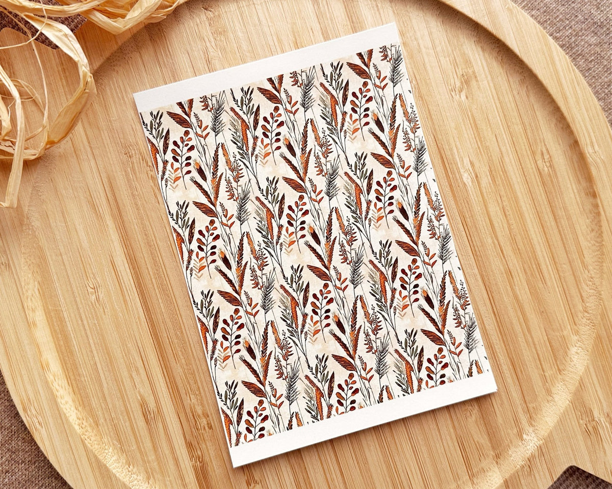 Wheat Stalks Fall Clay Transfer Sheet - August Mini Launch - BabylonCutters - Transfer Sheets