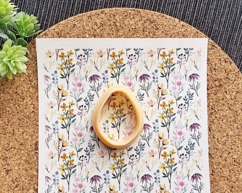 Wildflower Meadow Polymer Clay Transfer Sheet – Spring Floral Design - BabylonCutters - Transfer Sheets