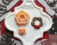 Wreath and Bow Clay Cutter Set - Christmas 2024 - BabylonCutters - Clay Cutter