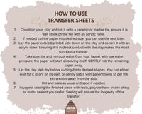 Valentine's Transfer Sheet Set of 4