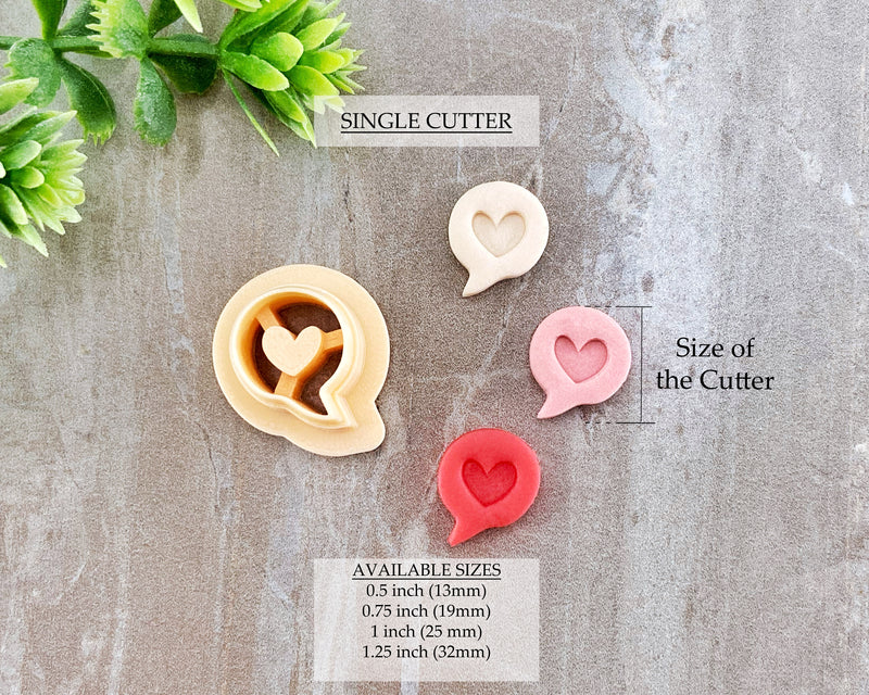 Heart Speech Bubble Clay Cutter | Valentine's Day 2022