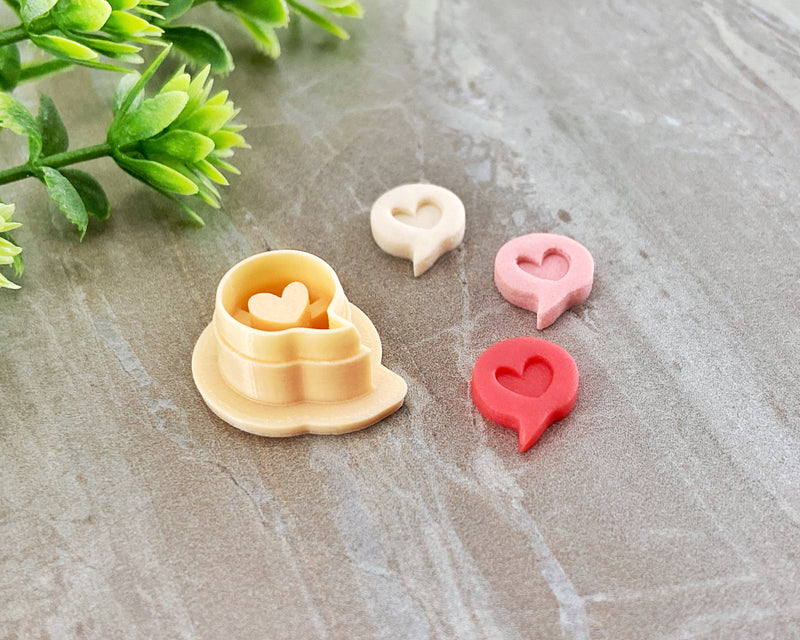 Heart Speech Bubble Clay Cutter | Valentine's Day 2022