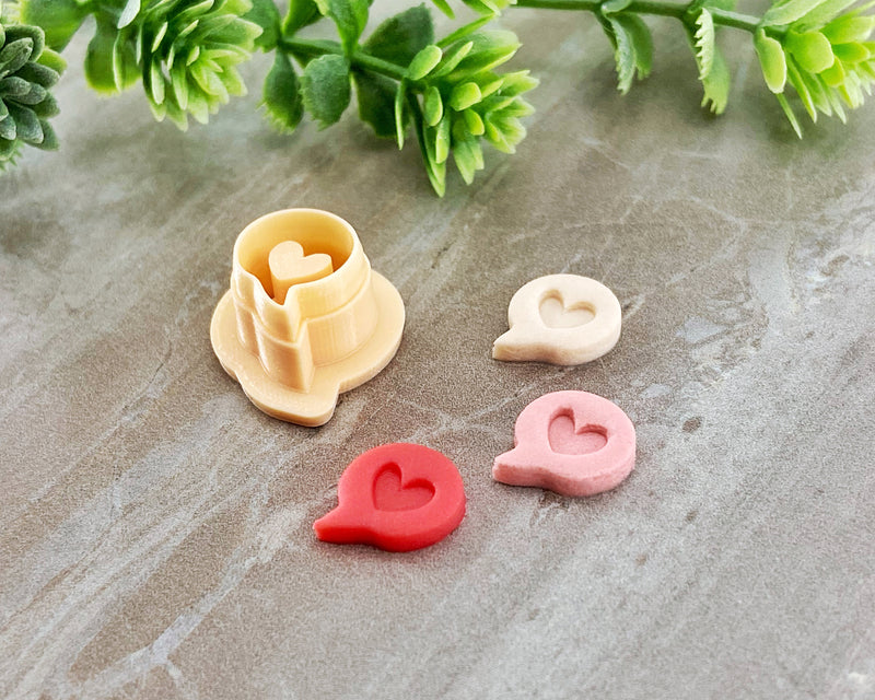 Heart Speech Bubble Clay Cutter | Valentine's Day 2022