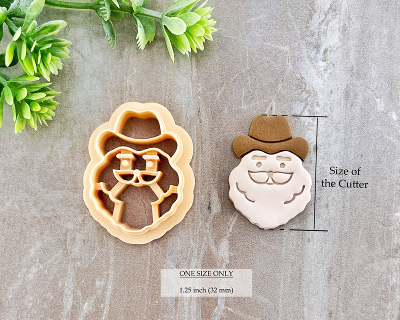 Santa with Cowboy Hat Clay Cutter | SBB Collab