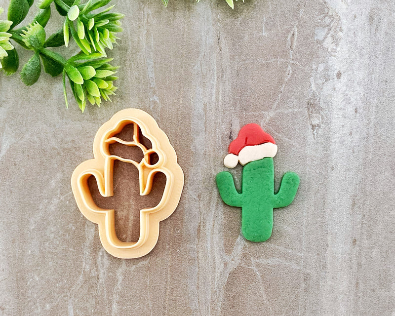 Cactus with Santa Hat Clay Cutter | SBB Collab