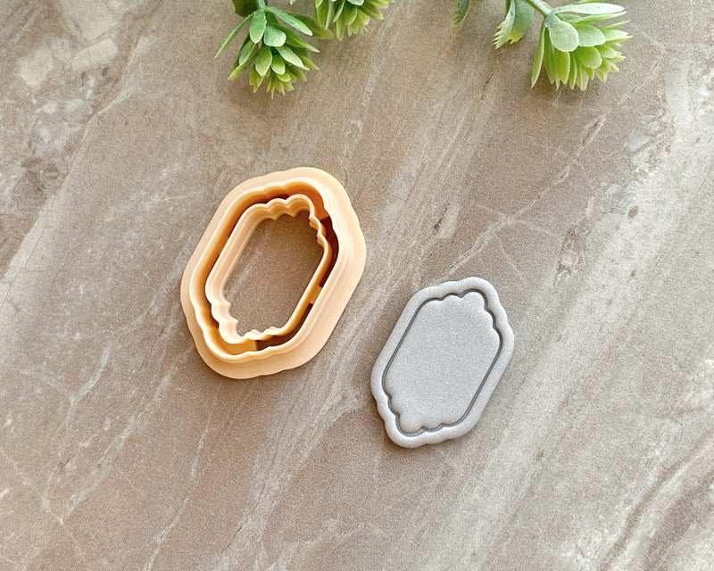 Scalloped Simple Border Clay Cutter - Border & Outline Options