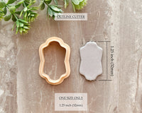 Vintage Frame Simple Border Clay Cutter - Border & Outline Options