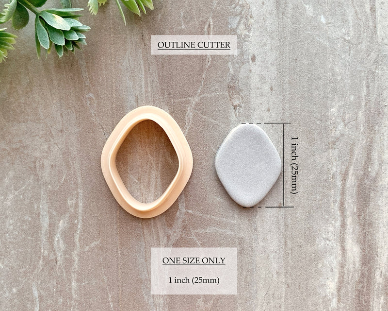 Rhombus Simple Border Clay Cutter - Border & Outline Options