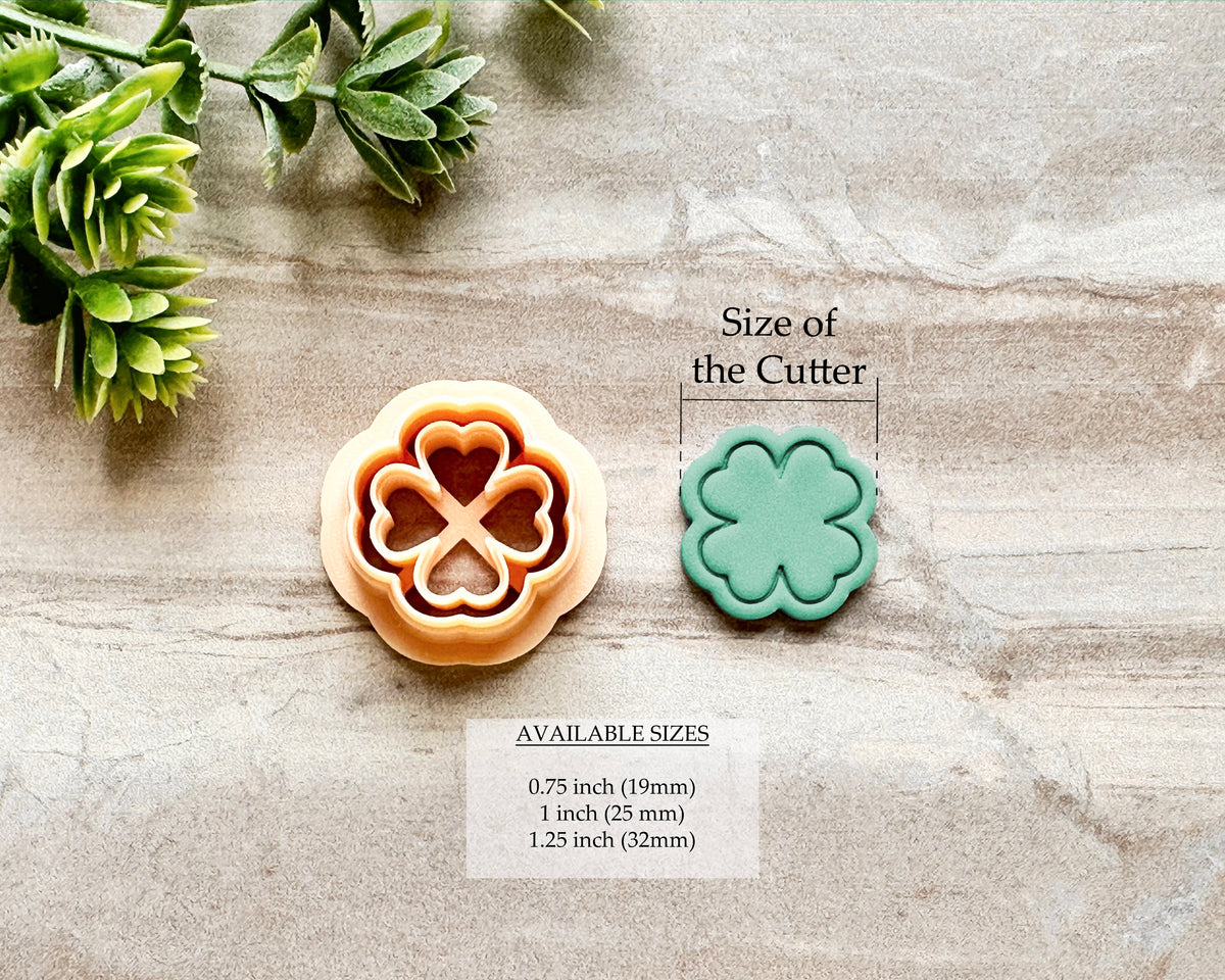 4 Leaf Border Clover Clay Cutter - St Patrick 2023