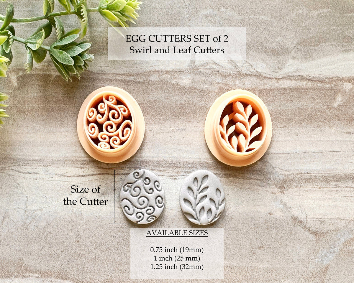 Embossed Easter Eggs Clay Cutters - Easter 2023