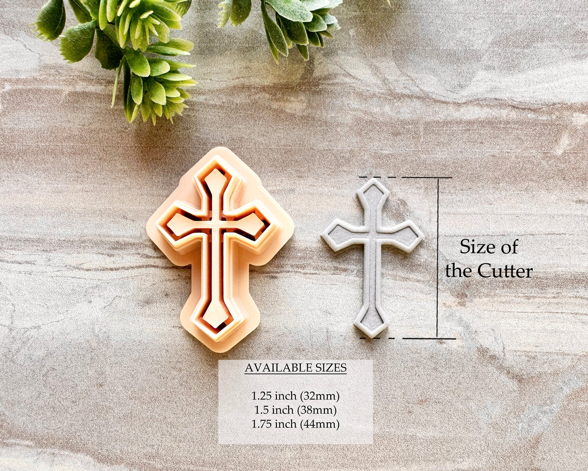 Embossed Cross Clay Cutter - Easter 2023